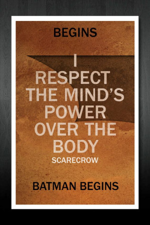 Batman Begins Quote Poster - Inspired by the Christopher Nolan Film ...