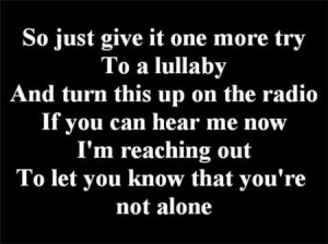 Nickelback- Lullaby - song quote