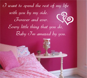 Baby I'm amazed by you Wall Sticker.