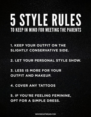 Meeting His Parents This Holiday Season? 5 Style Rules to Keep in Mind