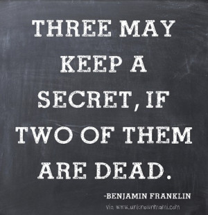 Are you good at keeping secrets? I am and I’m not. If the secret is ...