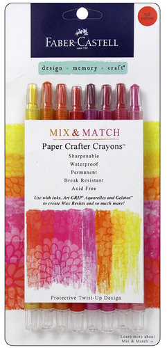Faber-Castell - Mix and Match Collection - Paper Crafter Crayons - Red ...