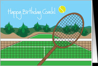 Birthday for Tennis Coach, Tennis Racquet and Ball card - Product ...