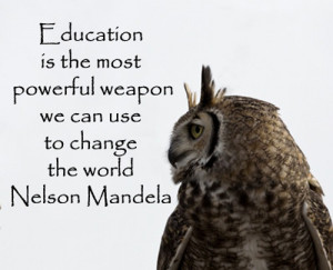 Education is the most powerful weapon we can use to change the world ...