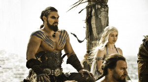 Khal Drogo and Dany are wed.
