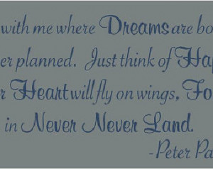 Peter Pan Quotes Never Land Never never land peter pan