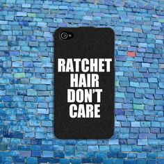 ... Hair Don't Care Funny Phone Case Quote Cover iPhone 4 4s 5 5s 5c 6 New