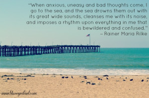 ocean quote - rilke // photo - the blue eyed owl