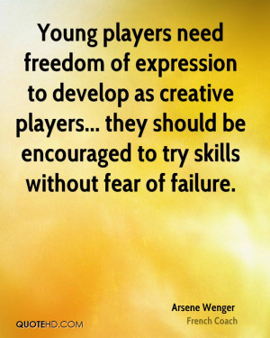 Young players need freedom of expression to develop as creative ...