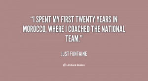 spent my first twenty years in Morocco, where I coached the national ...