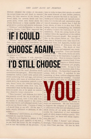 romantic love quote dictionary art vintage If I Could Choose Again, I ...
