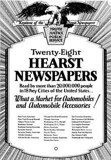 An ad asking automakers to place ads in Hearst chain, noting their ...