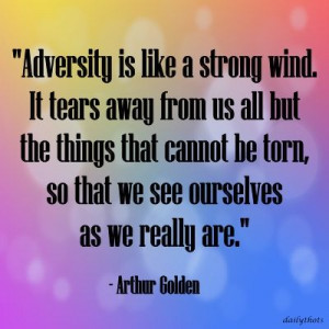 ... torn, so that we see ourselves as we really are.” – Arthur Golden