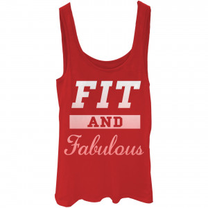 Junior's - Fit and Fabulous CHIN UP Tank Top