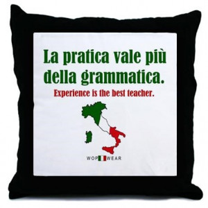 Italian Sayings Throw Pillow