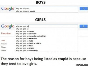 Boys vs Girls by Google - Funny Pictures, MEME and Funny GIF from ...