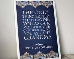Mother's Day Gift Poster to Grandma Instant Download Printable Grandma ...