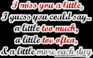 Sad Saying: I Miss You A Little…