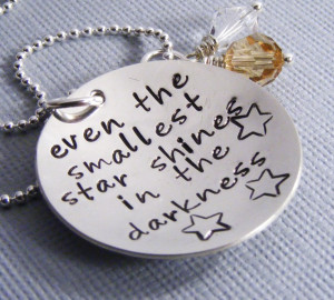 Hand stamped-personalized-inspirational quote necklace-quote jewelry ...