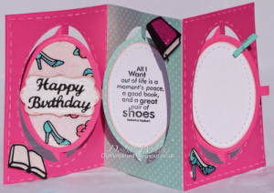 Books and shoes quote card...