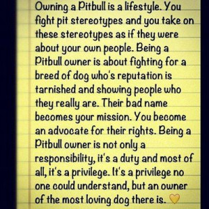 Love My Pitbull Quotes Pitbull love dog owners bsl