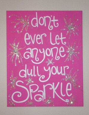 ... let anyone dull your sparkle birthday wish for sister image in pink