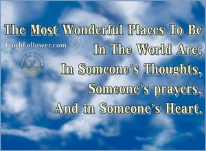 The Most Wonderful Places To Be In The World Are;