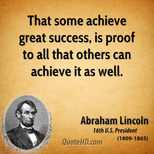 Abraham Lincoln Quote Success