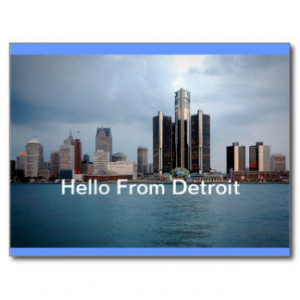 Hello From Detroit, Michigan Postcard