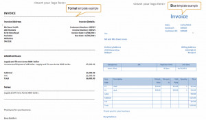 ... some example Invoices created using the 
