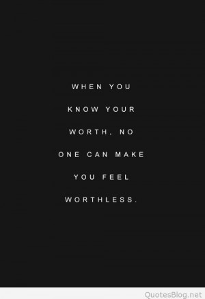 Feeling worthless quote