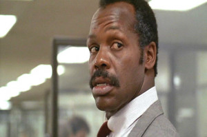 Danny Glover and his co-stars in LETHAL WEAPON.