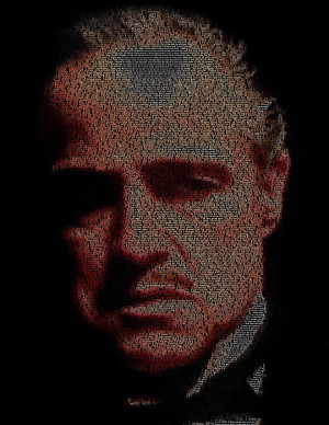 Vito Corleone The Godfather Quotes Mosaic Print by Paul Van Scott
