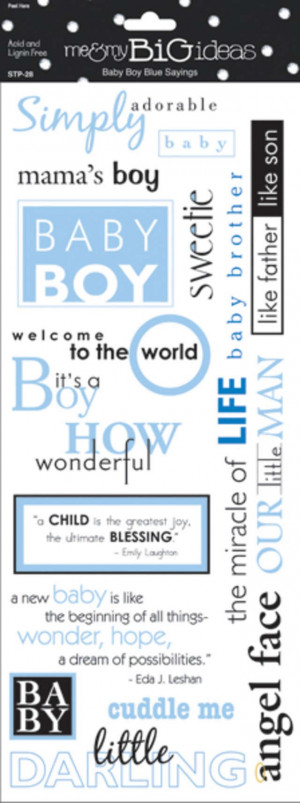 Baby Boy Sayings Stickers 5.5