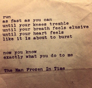 The Man Frozen In Time. loooove him- following on instagram!