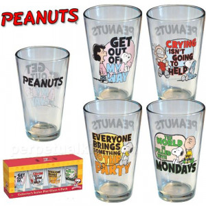 PEANUTS QUOTES - PINT 4 PACK