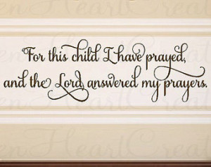 ... Quote Lettering Christian Baby Scripture Girl or Boy 12h x 36w BA0251