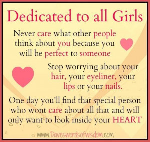 Dedicated to all girls