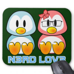 Nerd Valentine: Computer Geek Leet Speak Love Mouse Pad