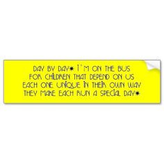 School Bus Aide Sticker! I am a Special Needs School Bus Aide for Clay ...