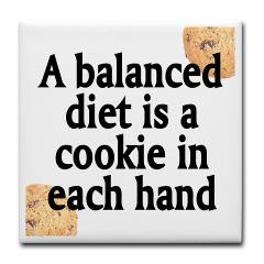 view larger cookie balanced diet tile coaster a balanced diet is a ...