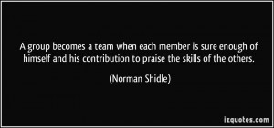 Being a Team Member Quote