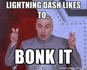 Dr. Evil Air Quotes - LIGHTNING DASH LIKES TO.. BONK IT