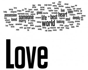 words of love was made using a few famous romantic love quotes ...