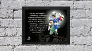 Emmitt Smith Dallas Cowboys NFL Pro Quotes Framed 8x10 Photo #2 ...