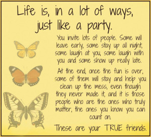 Funny Party Quotes And Picture: Beautiful Quote About True Friends In ...