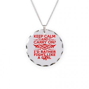 Blood Cancer Keep Calm Necklace Circle Charm