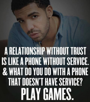 No trust in a relationship.. All games..
