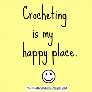 Crocheting is my happy place.Me2 ♡