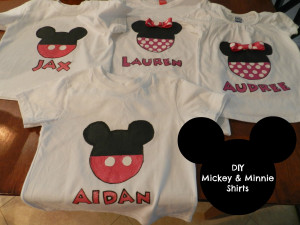 DIY Tuesday [Mickey & Minnie Mouse Painted Shirts]